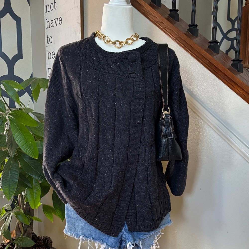 Croft & Barrow Cable Speckled Cabincore Knit Sweater 🤩